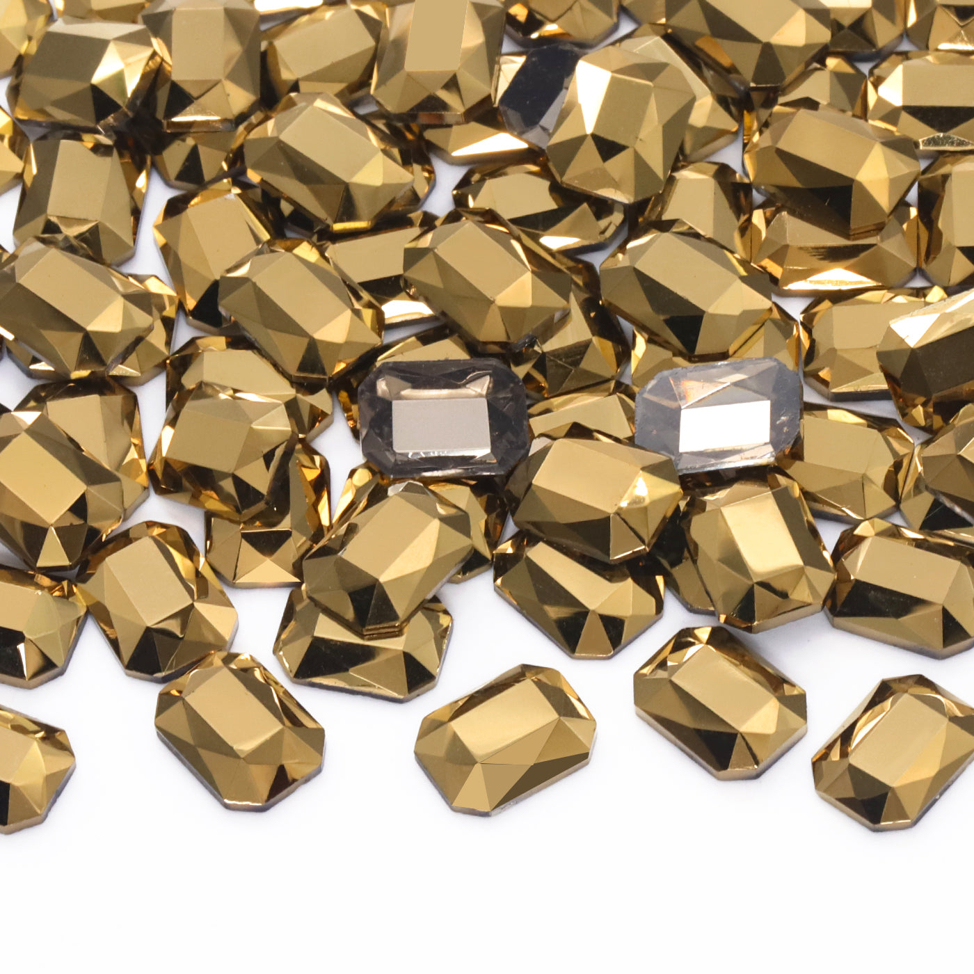 Octagon Shape Aurum Flat Back Fancy Rhinestones WholesaleRhinestone メイン画像
