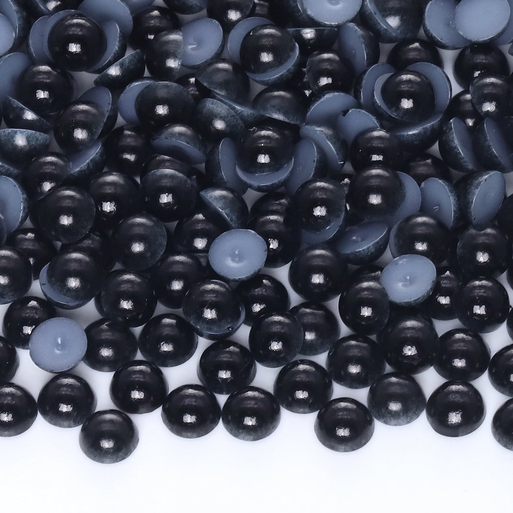 Pearas de espalda plana de resina blanca múltiples tamaños