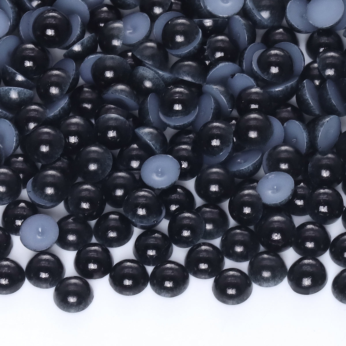 Pearas de espalda plana de resina blanca múltiples tamaños