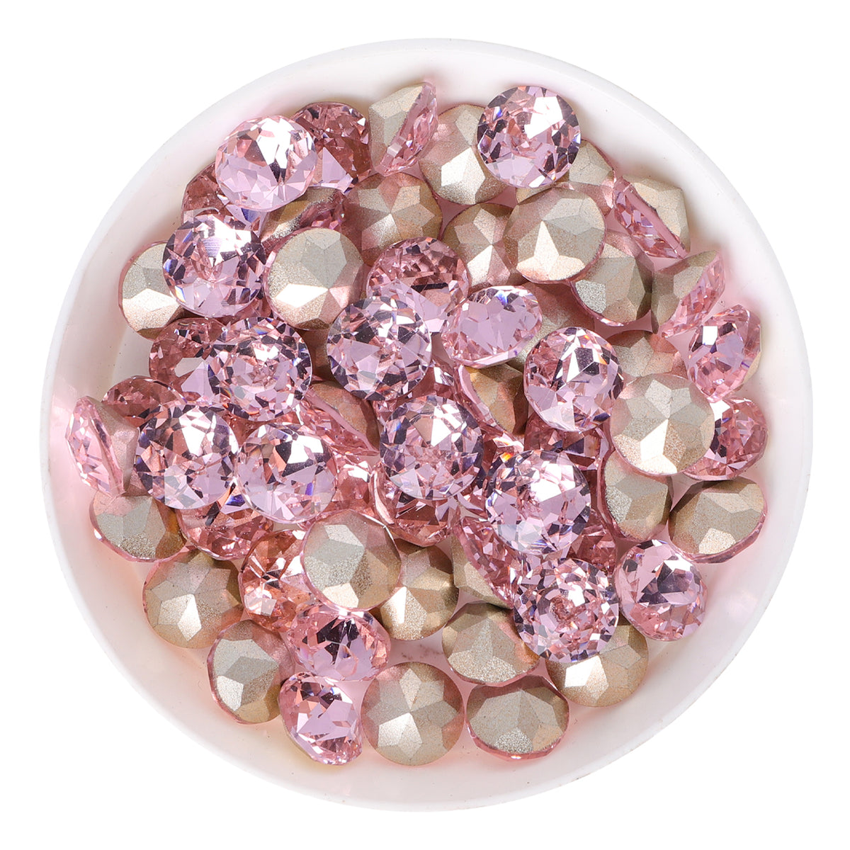 Pink XIRIUS Chaton Shape Glass Pointed Back Fancy Rhinestones WholesaleRhinestone Главное изображение товара