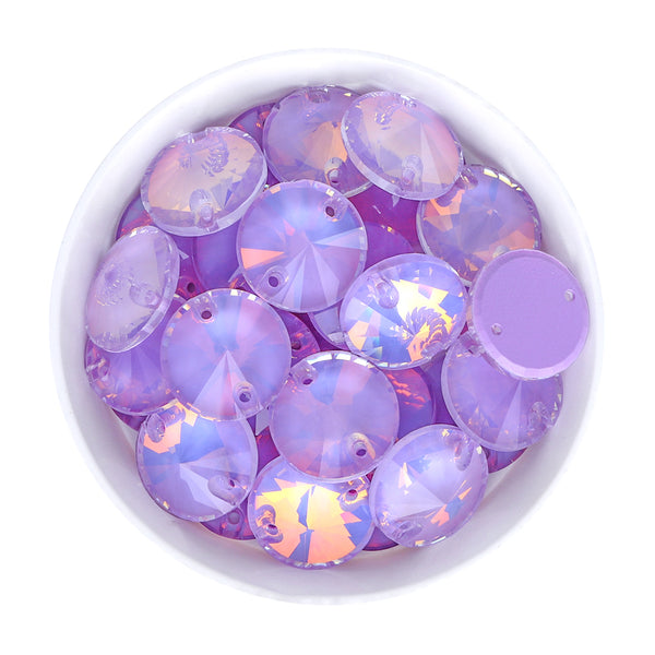 Lavender AM Rivoli  Shape High Quality Glass Sew-on Rhinestones WholesaleRhinestone