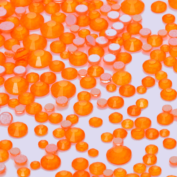Mixed Sizes Orange FlatBack Neon Rhinestones For Nail Art WholesaleRhinestone