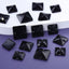 Mixed Sizes Jet Square Shape High Quality Glass Sew-on Rhinestones