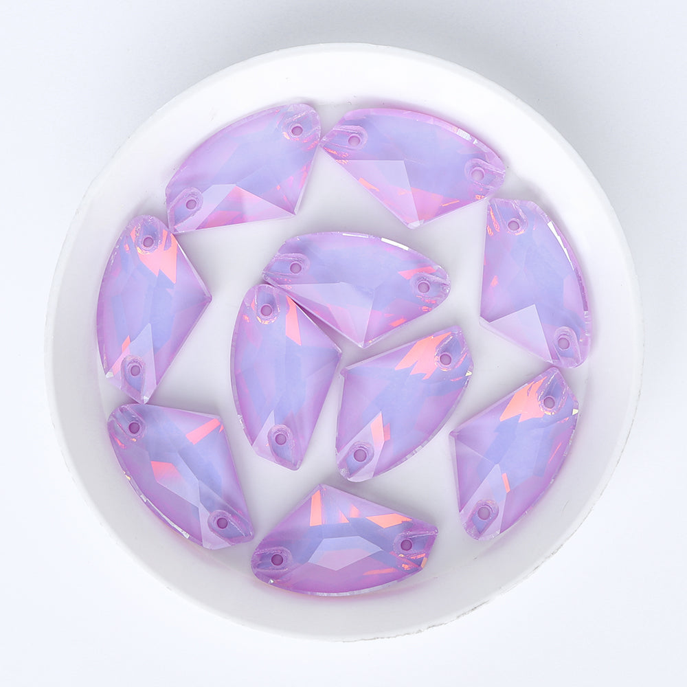 Lavender AM Galactic Shape High Quality Glass Sew-on Rhinestones