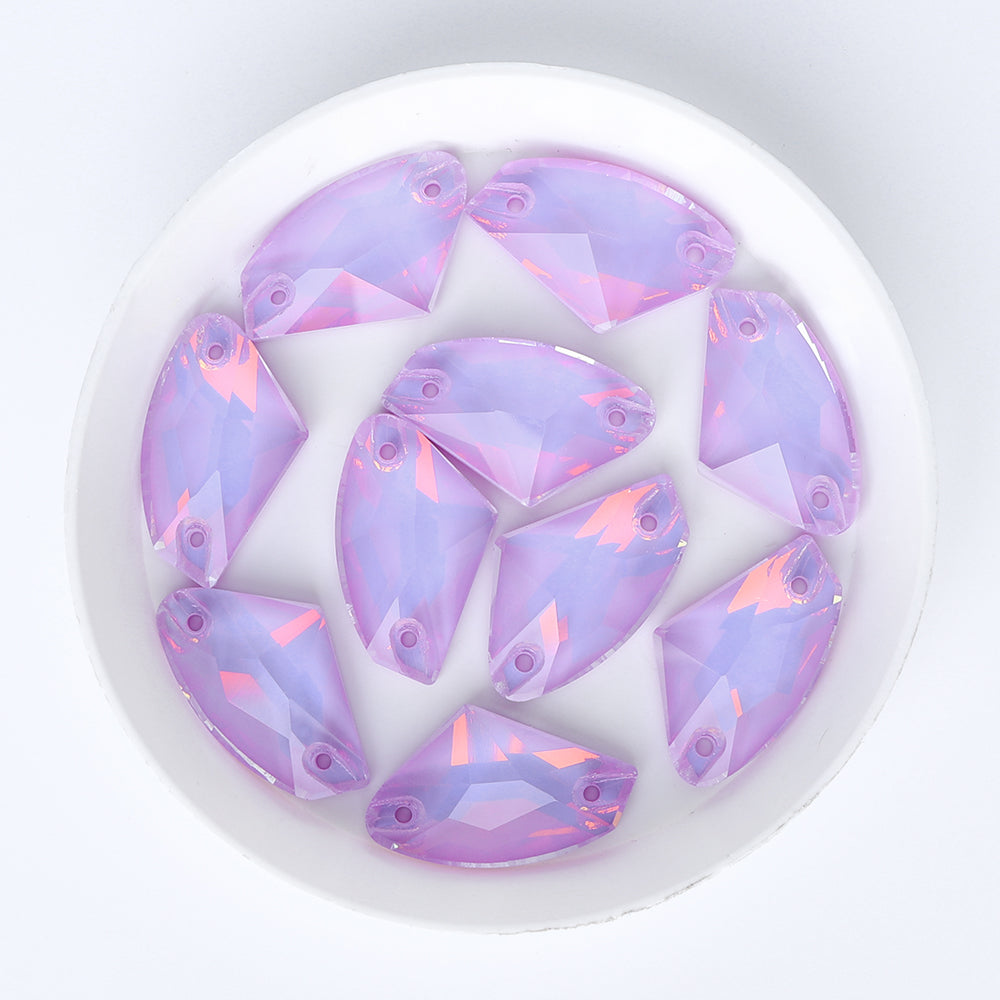 Lavender AM Galactic Shape High Quality Glass Sew-on Rhinestones WholesaleRhinestone