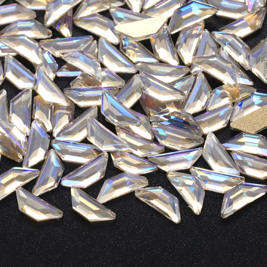 Trapeze Shape Blue Moonlight Flat Back Fancy Rhinestones WholesaleRhinestone