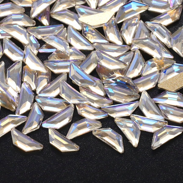 Trapeze Shape Blue Moonlight Flat Back Fancy Rhinestones WholesaleRhinestone