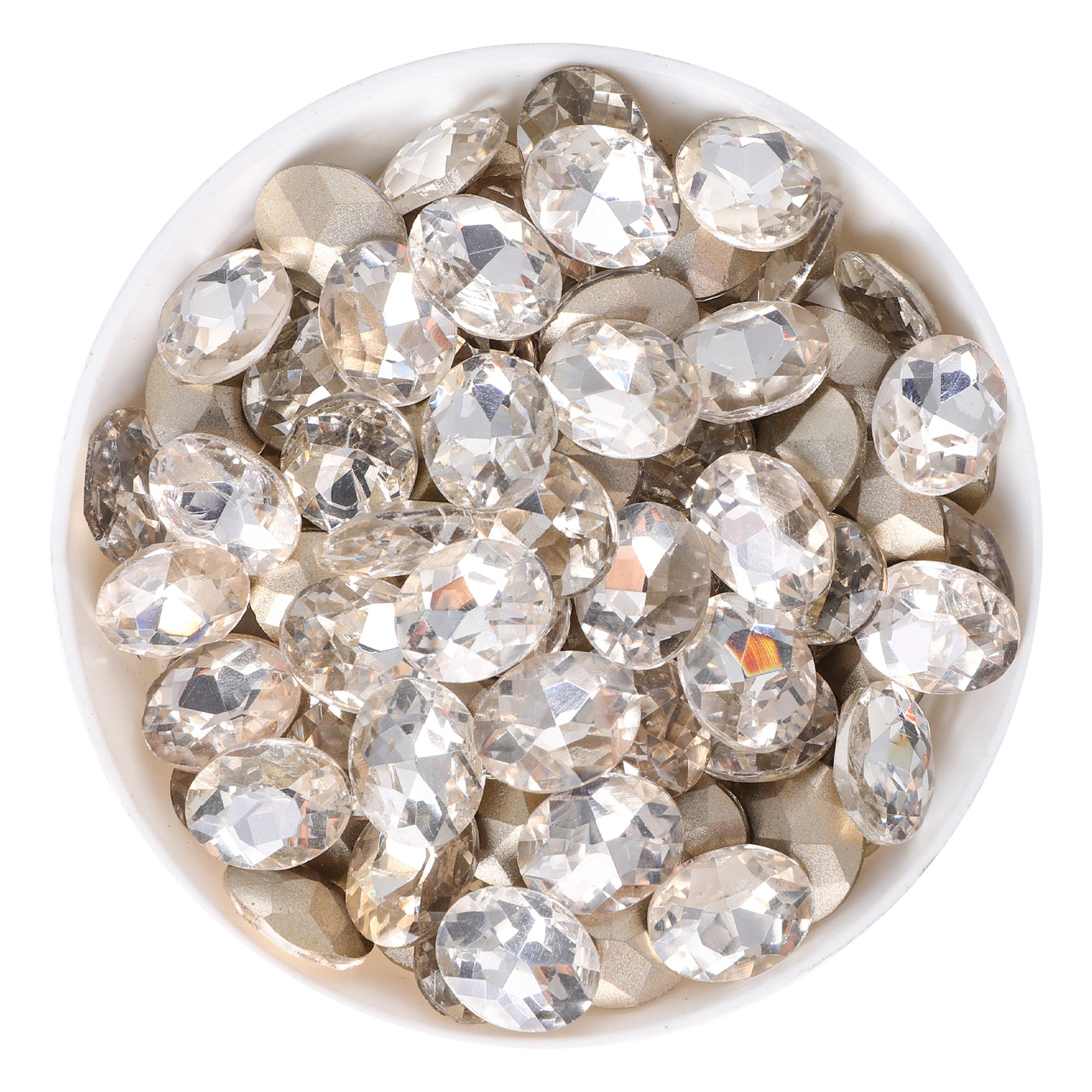 Krystall oval form glass spiss tilbake fancy rhinestones Main image