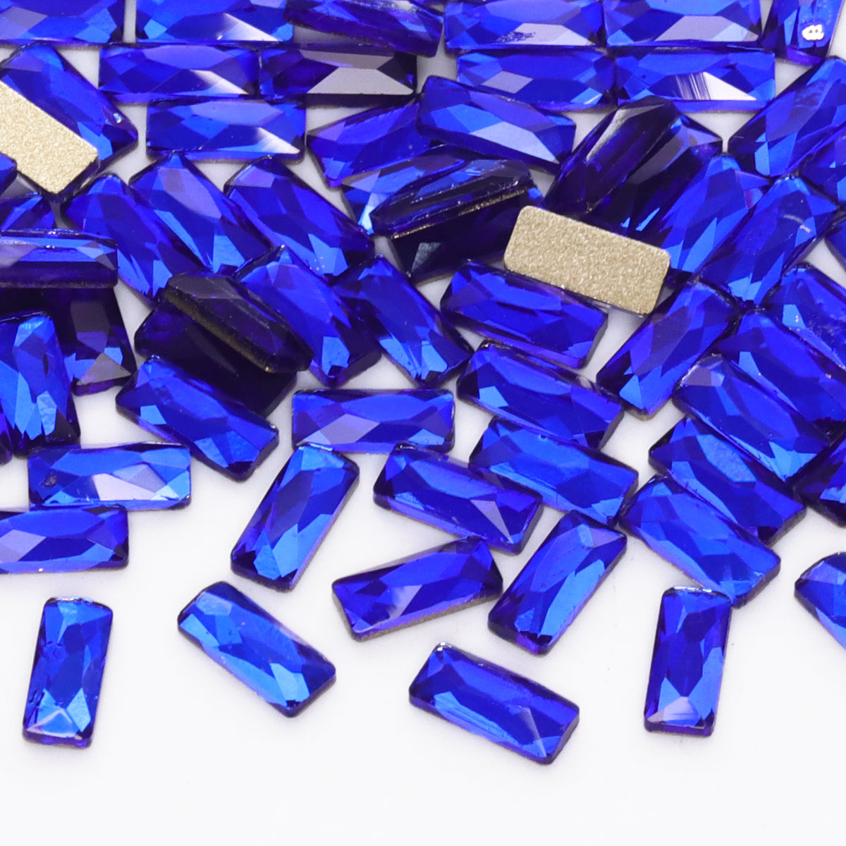 Rectangle Shape Sapphire Flat Back Fancy Rhinestones WholesaleRhinestone