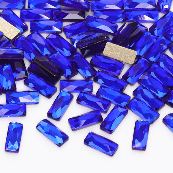 Rectangle Shape Sapphire Flat Back Fancy Rhinestones WholesaleRhinestone