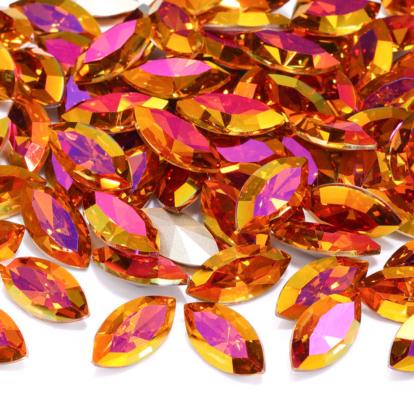 Astral Pink Navette Shape High Quality Glass Pointed Back Fancy Rhinestones WholesaleRhinestone