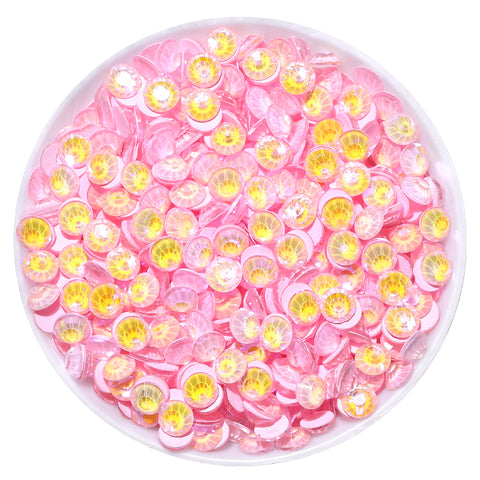 Neon Pink Snowy White AB Glass FlatBack Neon Rhinestones WholesaleRhinestone Hauptbild