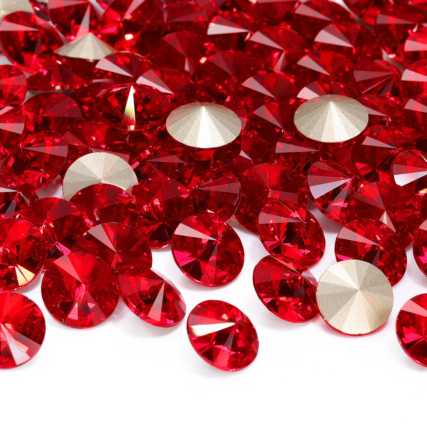 Light Siam Rivoli Shape Glass de alta calidad Rhinestones elegantes Imagen secundaria del producto