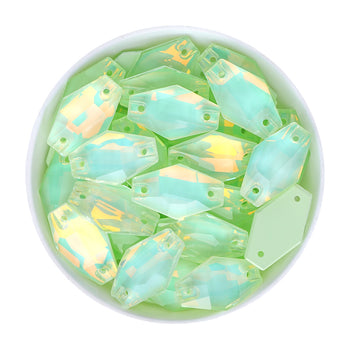 Light Azore AM Hexagon Shape High Quality Glass Sew-on Rhinestones WholesaleRhinestone