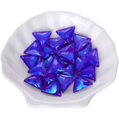 Electric Neon Violet Triangle Shape High Quality Glass Sew-on Rhinestones