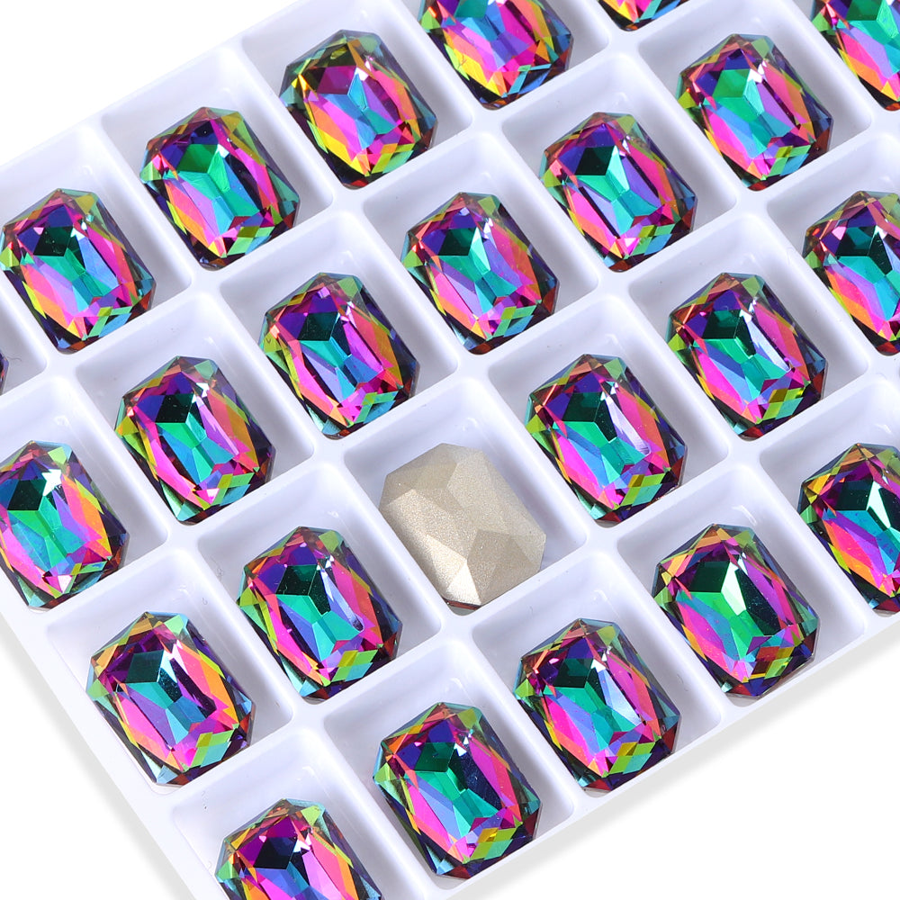 Volcano Thin Octagon Shape High Quality Glass Pointed Back Fancy Rhinestones WholesaleRhinestone