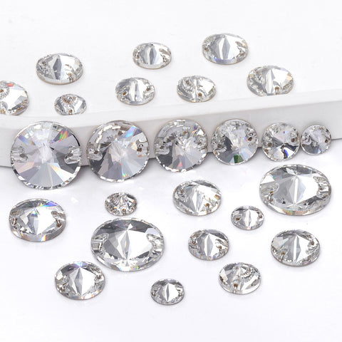 Mixed Sizes Crystal Rivoli Shape High Quality Glass Sew-on Rhinestones WholesaleRhinestone Main image