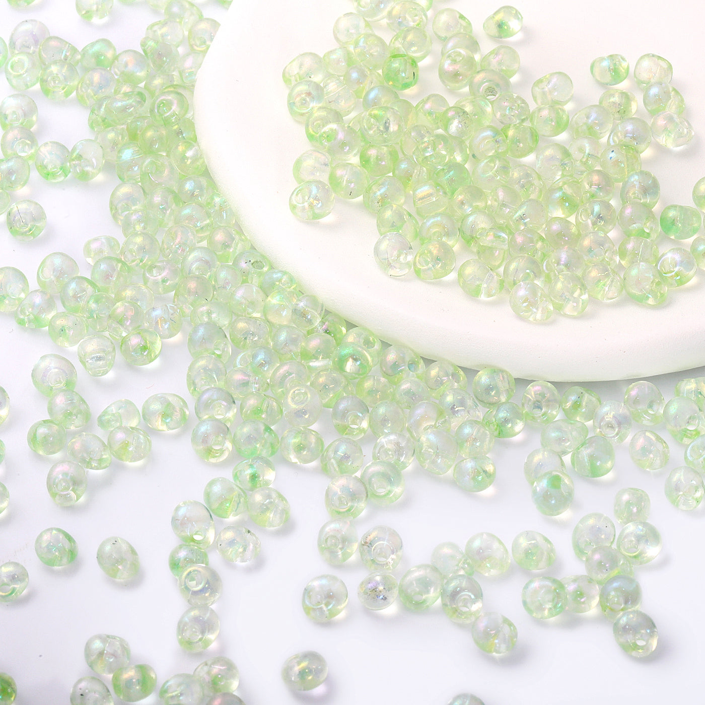 Various Colors Transparent AB Drop Shape Glass Seed Beads