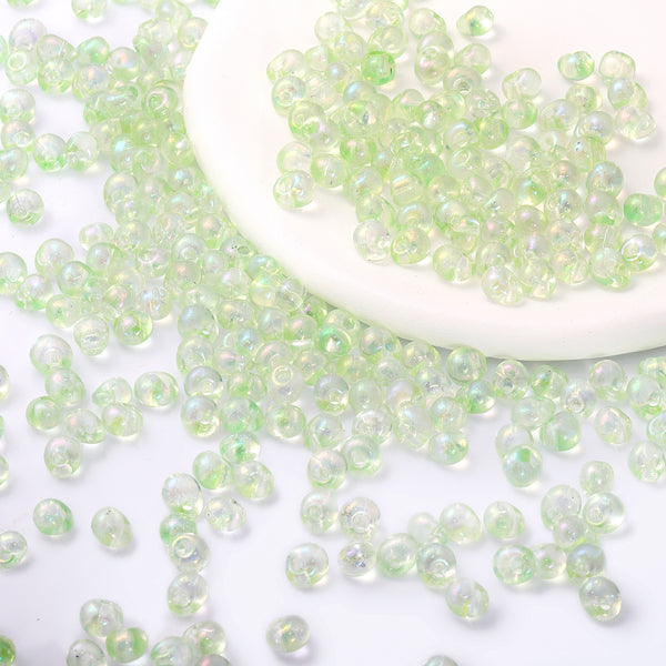 Various Colors Transparent AB Drop Shape Glass Seed Beads WholesaleRhinestone