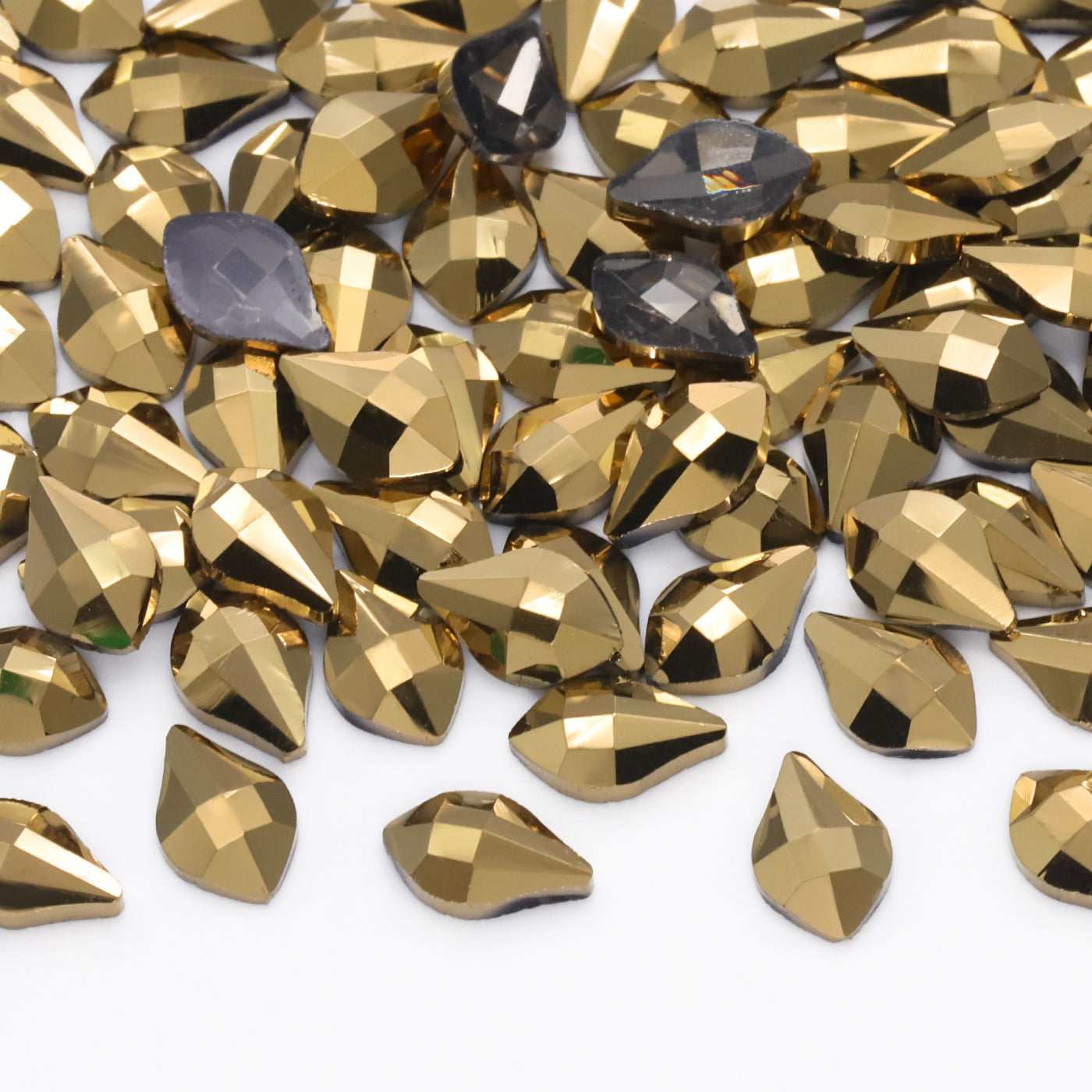Maple leaves Shape Aurum Flat Back Fancy Rhinestones WholesaleRhinestone 메인 이미지