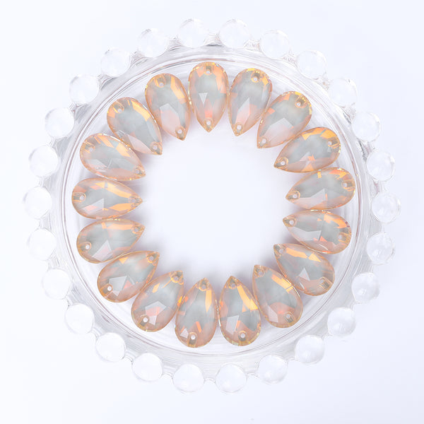 Silk AM Drop Shape High Quality Glass Sew-on Rhinestones WholesaleRhinestone