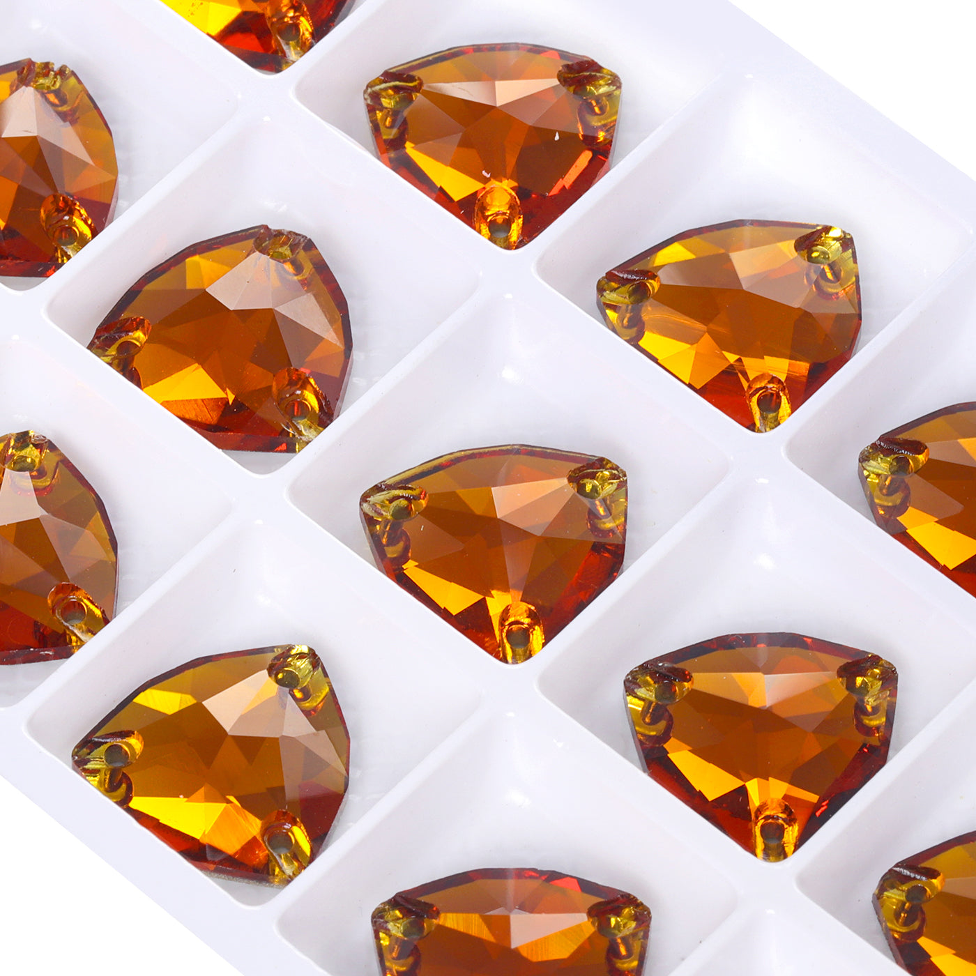 Tangerine Trilliant Shape High Quality Glass Sew-on Rhinestones Secondary image