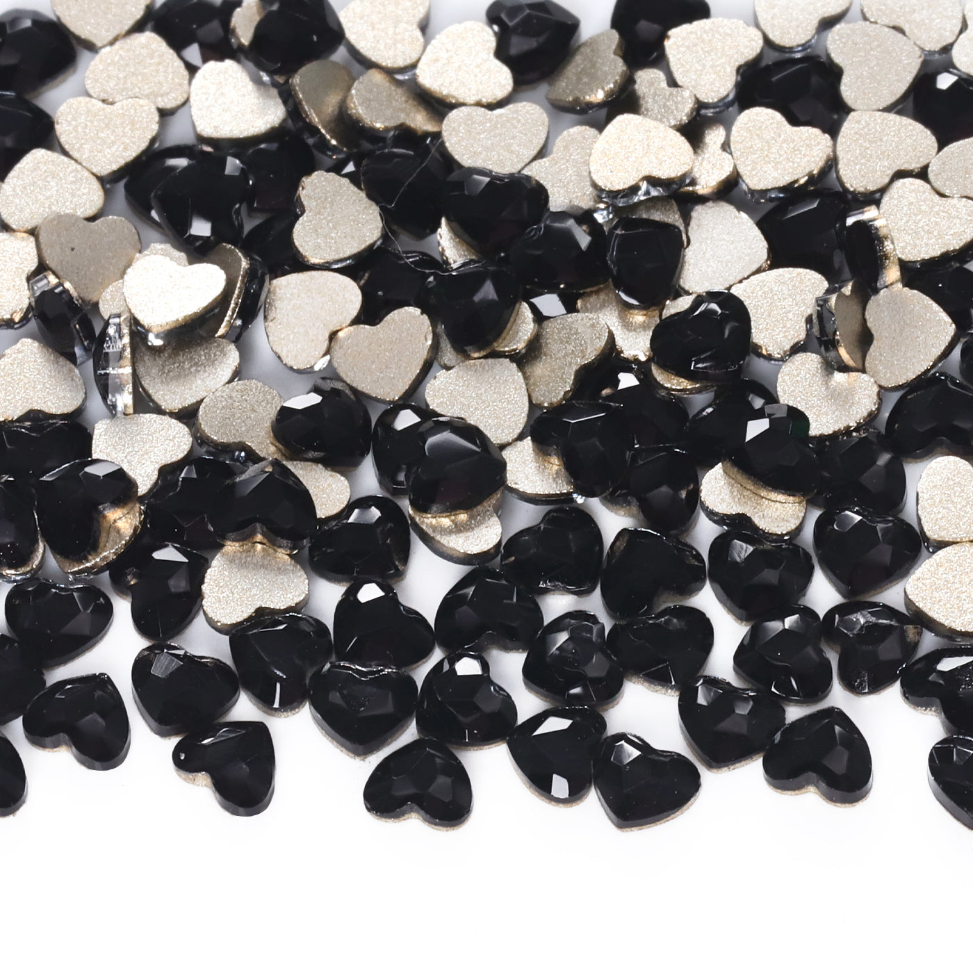 Heart Shape Black Flat Back Fancy Rhinestones Главное изображение товара