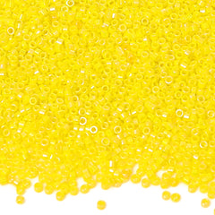 Opaque Rainbow Bright Yellow Color Hight Quality Glass Cylinder Seed Beads 1.6 MM Size BS1010