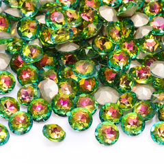 Vitrail Rose Gemstone Flower Shape High Quality Glass Pointed Back Fancy Rhinestones