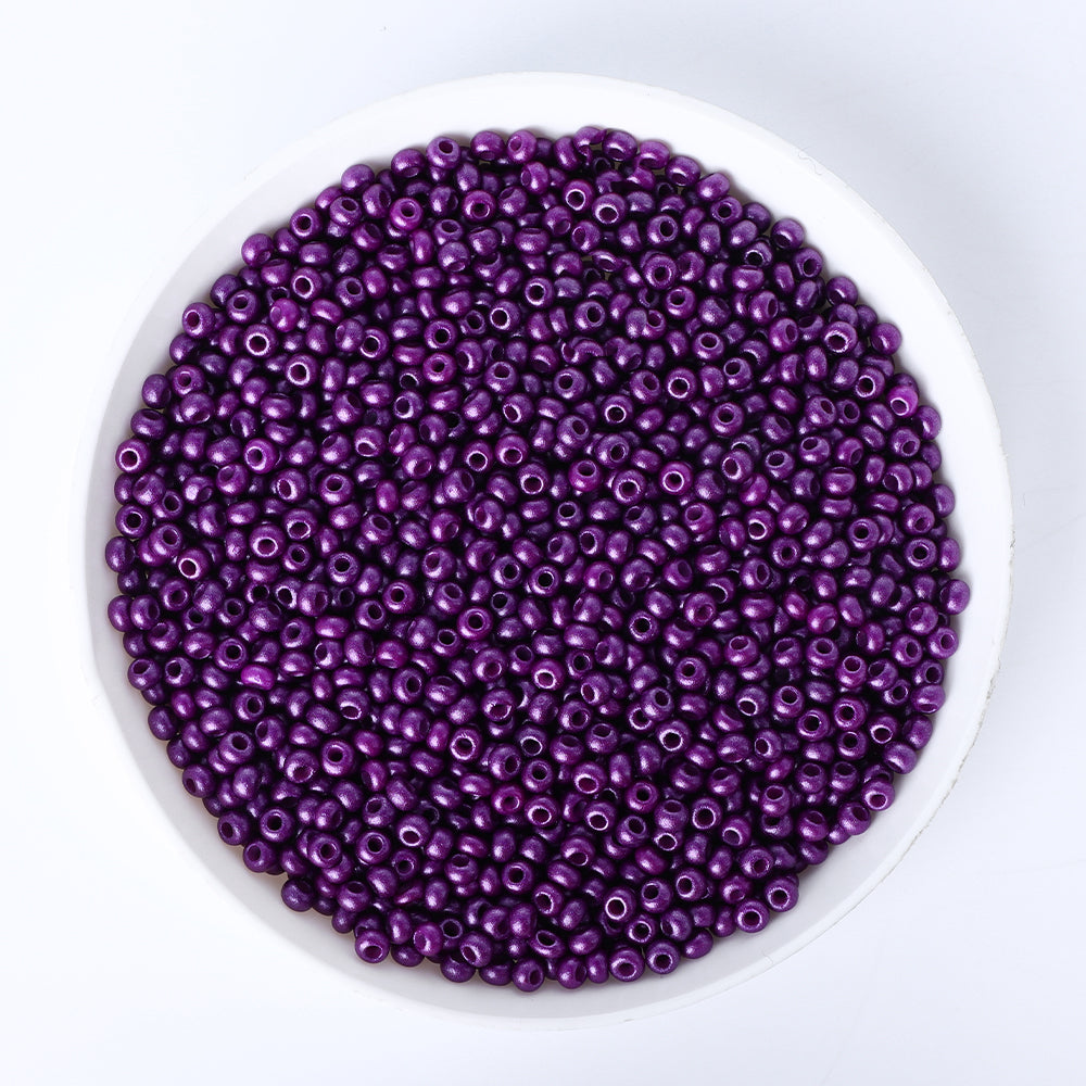 Glass galvaniserte frøperler 12/0 størrelse 1,8 mm GA-1056 farge