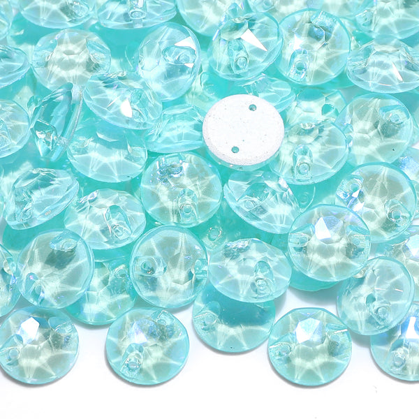 Electric Neon Light Azore XIRIUS Round Shape High Quality Glass Sew-on Rhinestones WholesaleRhinestone