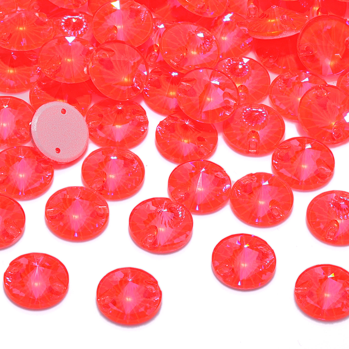 Electric Neon Hyacinth Rivoli Shape High Quality Glass Sew-on Rhinestones WholesaleRhinestone