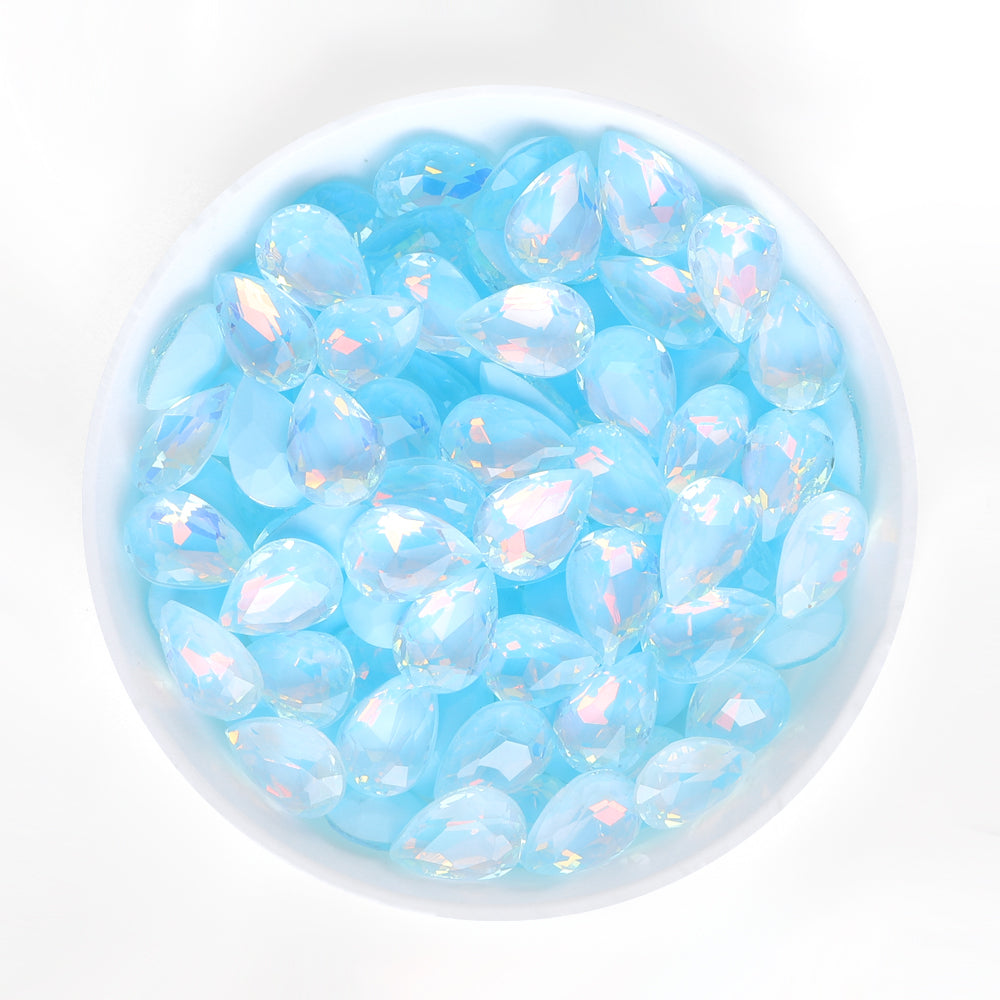 Aquamarine Am Drop Shape Glass spiss tilbake fancy rhinestones Secondary image