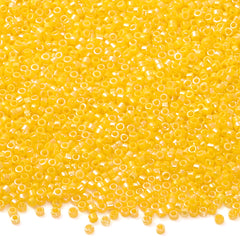 Opaque Rainbow Dark Yellow Color Hight Quality Glass Cylinder Seed Beads 1.6 MM Size BS1014