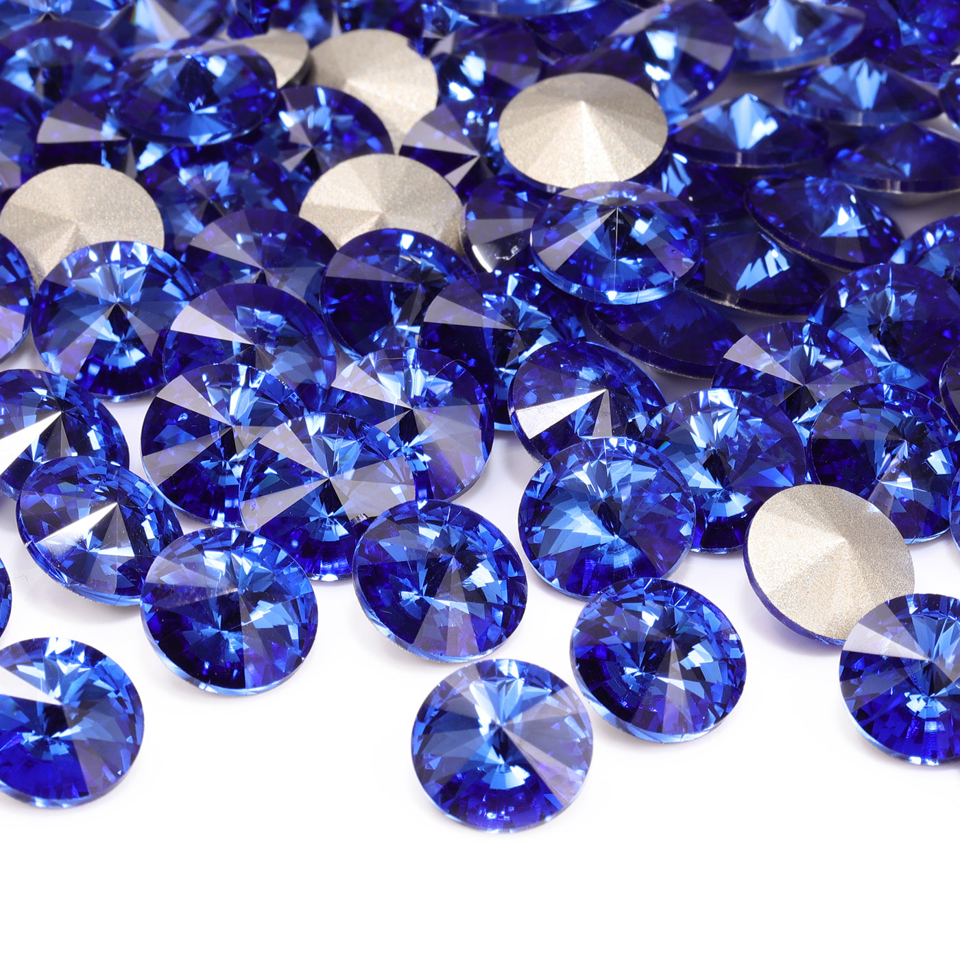 Light Sapphire Rivoli Forma de vidrio de alta calidad puntiagudo de rehinestones elegantes Imagen secundaria del producto