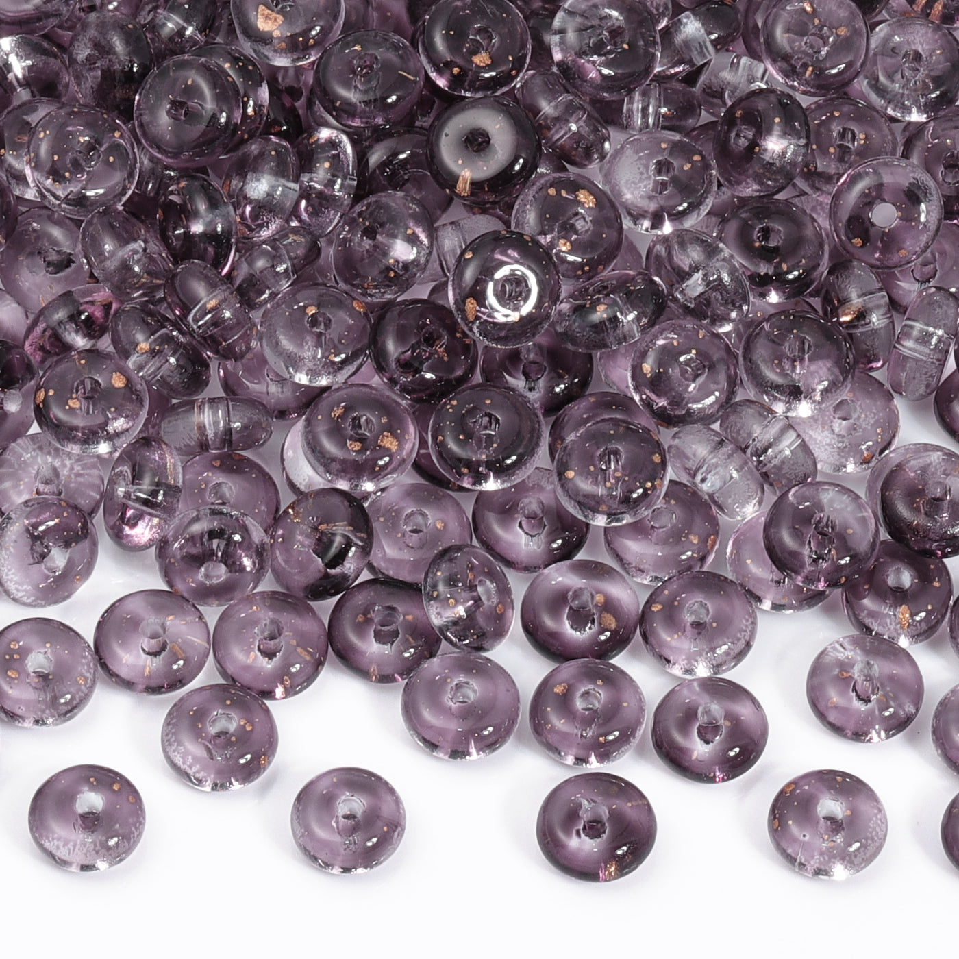 TMTG009 Transparent Candy Series Lucky Buckle Shape Glass Seed Beads WholesaleRhinestone Main image