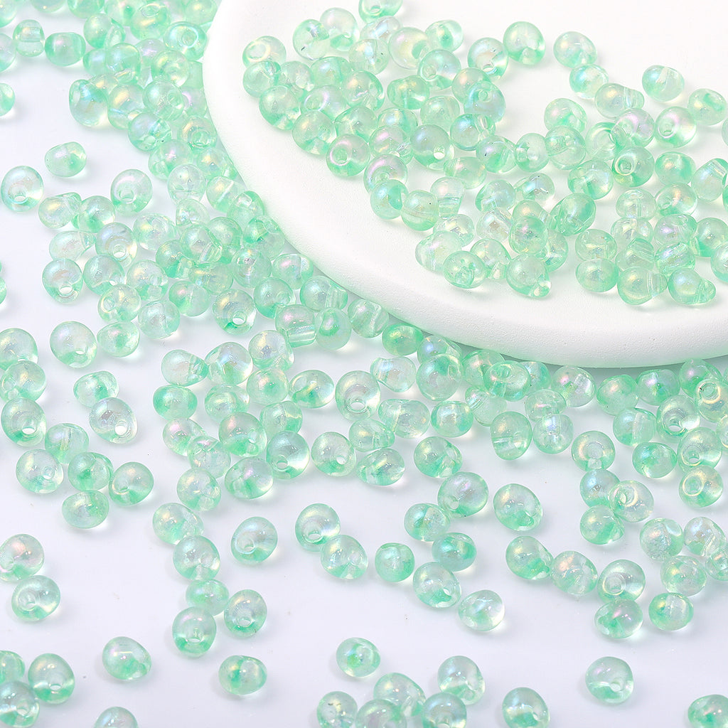 Various Colors Transparent AB Drop Shape Glass Seed Beads WholesaleRhinestone