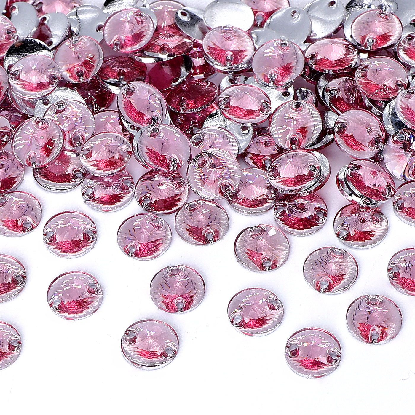 Rivoli Pink Resin Sew-on Rhinestones For Dance Costume Main image