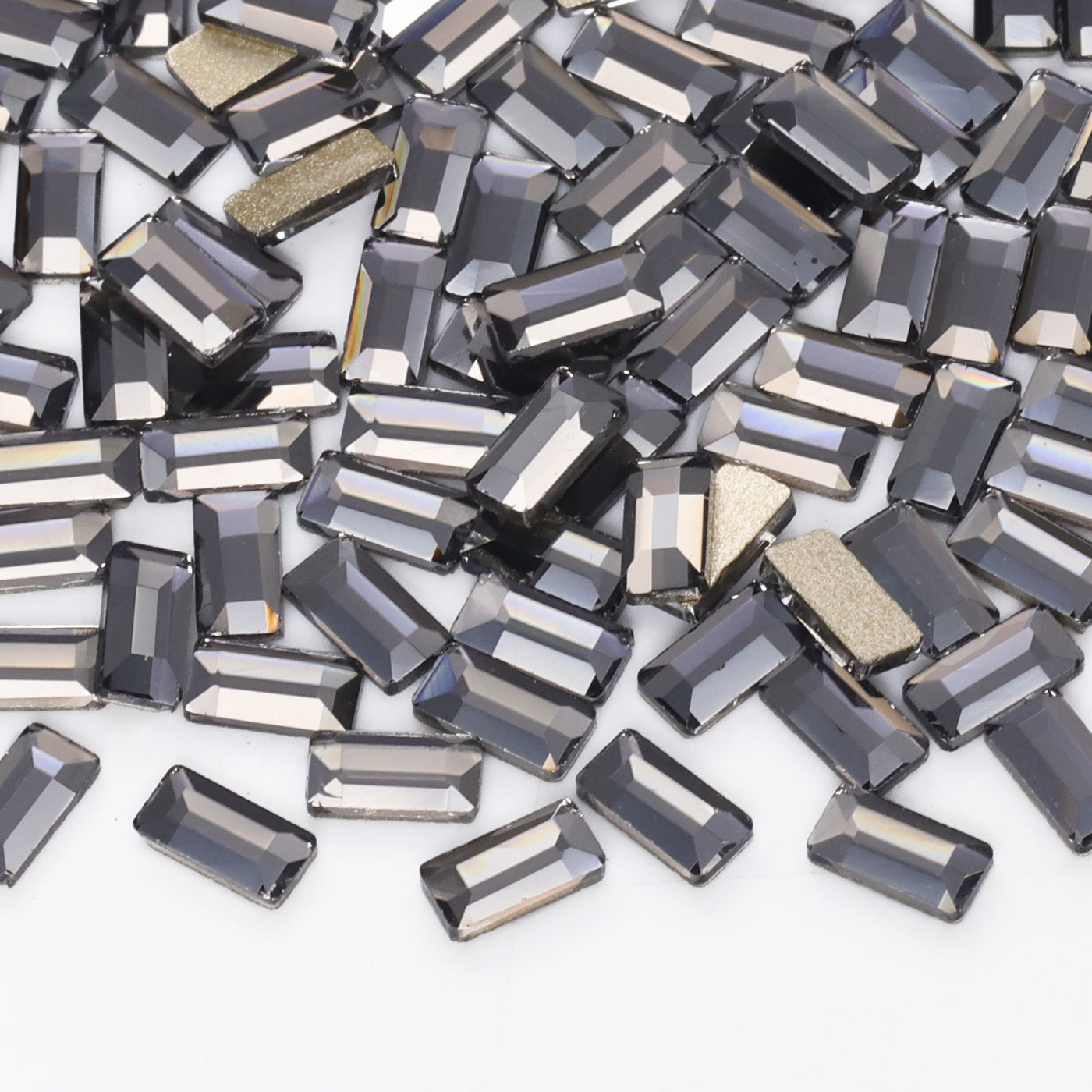 Rectangle Shape Black Diamond Flat Back Fancy Rhinestones WholesaleRhinestone