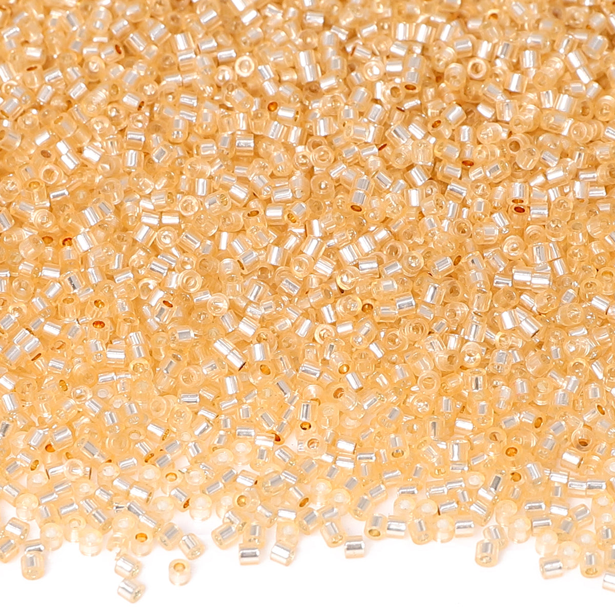 Transparent Silver-lined Champagne Color Hight Quality Glass Cylinder Seed Beads 1.6 MM Size GY2006 WholesaleRhinestone Main image