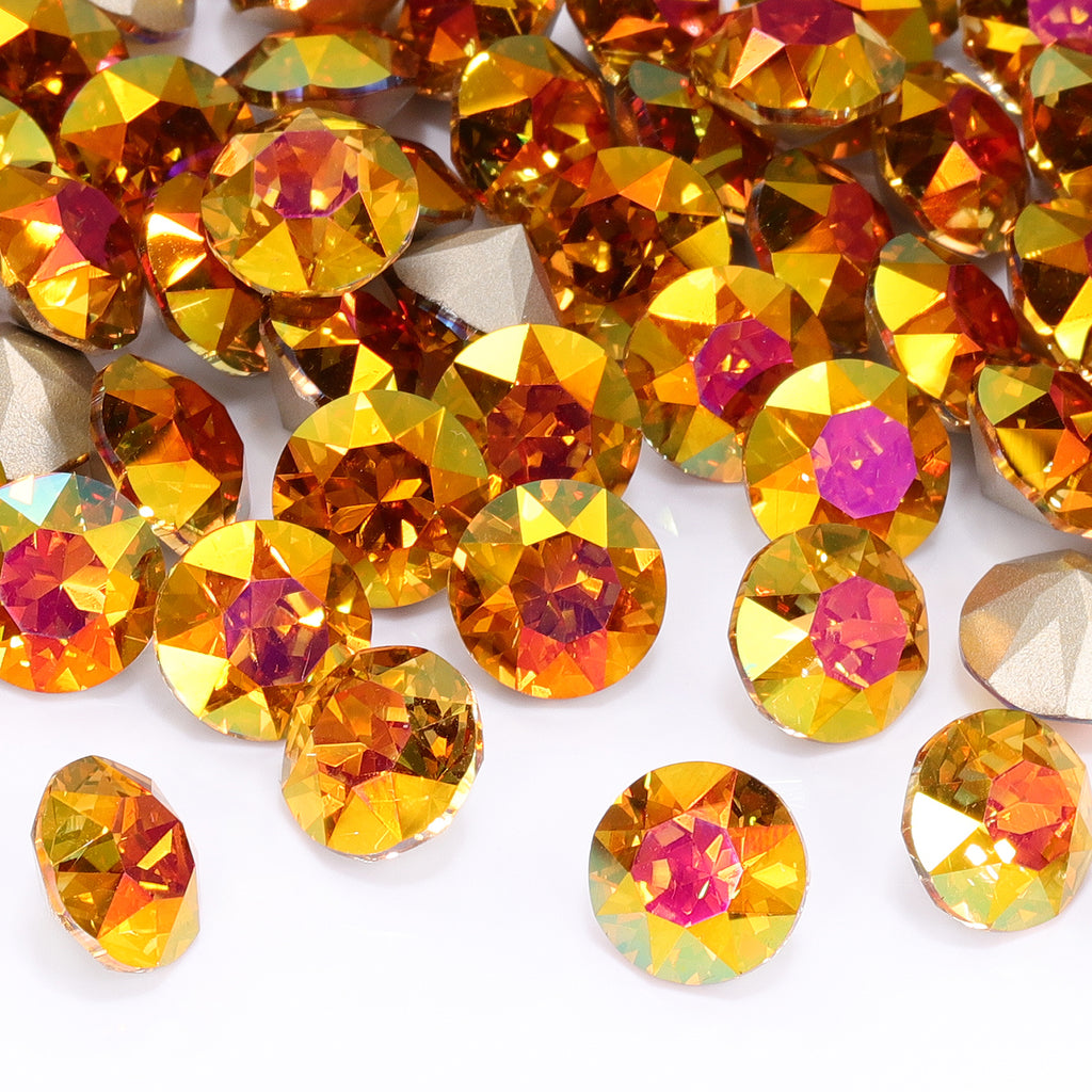 Astral Pink XIRIUS Chaton Shape High Quality Glass Pointed Back Fancy Rhinestones WholesaleRhinestone