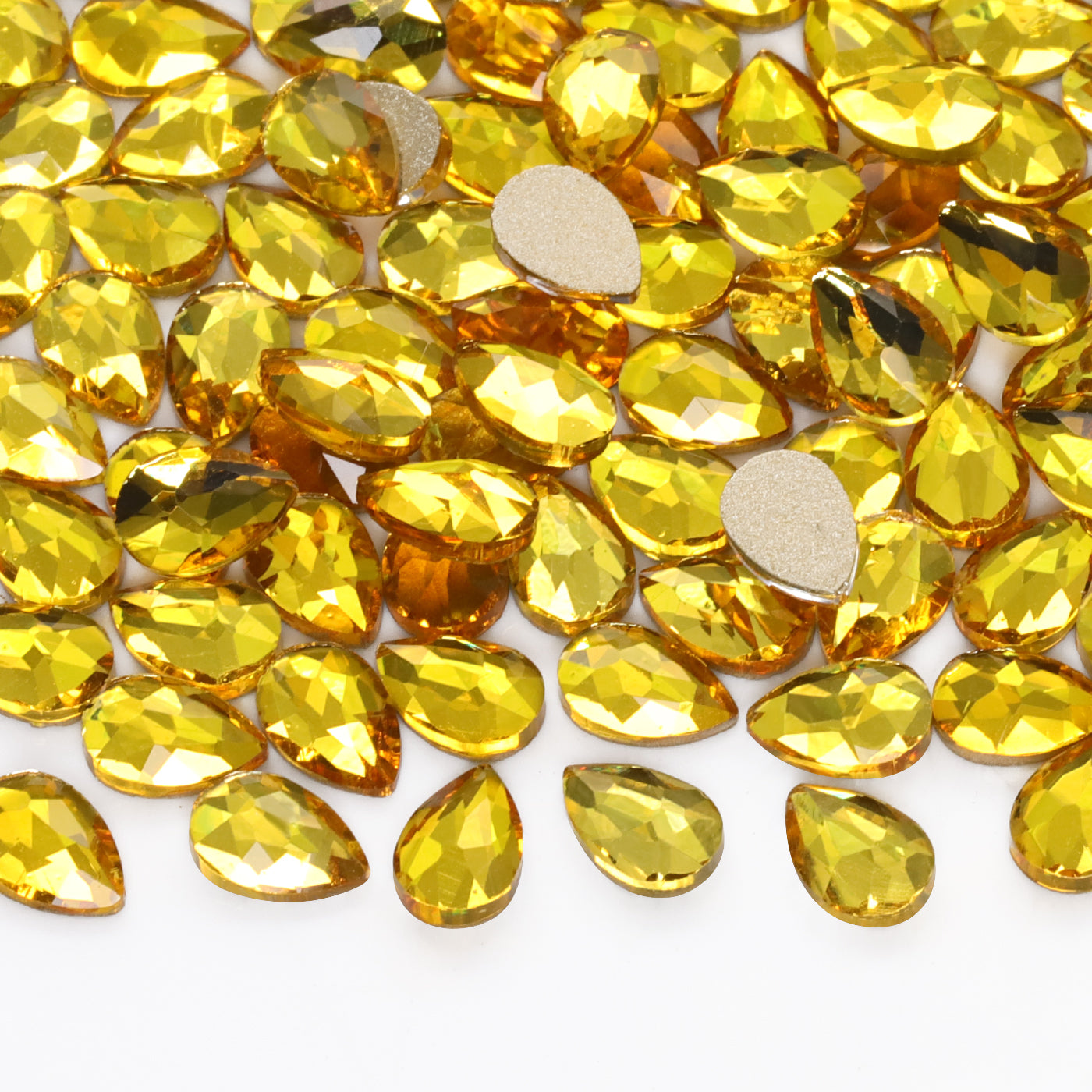 Raindrop Shape Citrine Flat Back Fancy Rhinestones WholesaleRhinestone Main image