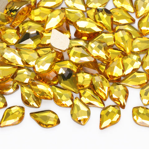 Maple leaves Shape Citrine Flat Back Fancy Rhinestones WholesaleRhinestone 메인 이미지