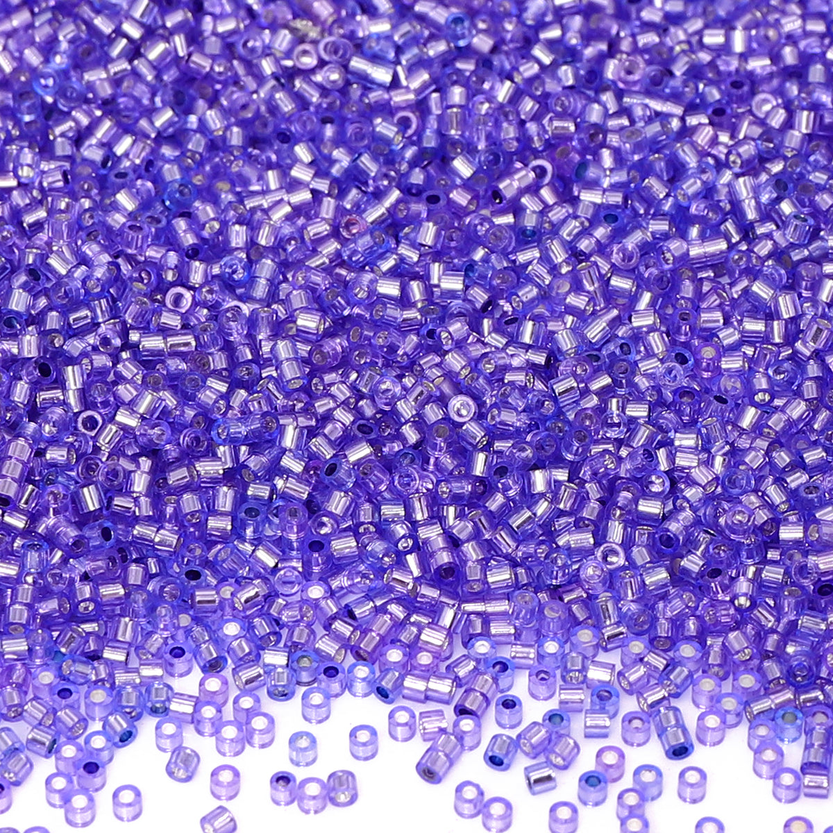 Transparent Silver-lined Purple Color Hight Quality Glass Cylinder Seed Beads 1.6 MM Size GY2009 WholesaleRhinestone Main image