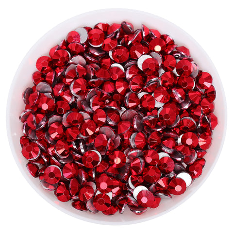 Metallic Siam Glass FlatBack Rhinestones Silver Back WholesaleRhinestone Hauptbild