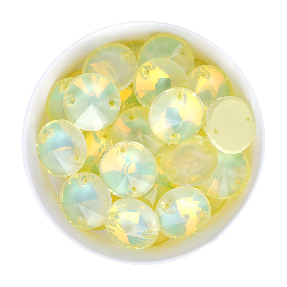 Jonquil AM Rivoli  Shape High Quality Glass Sew-on Rhinestones WholesaleRhinestone