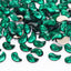Comma Shape Dark Green Flat Back Fancy Rhinestones WholesaleRhinestone
