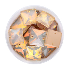 Silk AM Square Shape High Quality Glass Sew-on Rhinestones