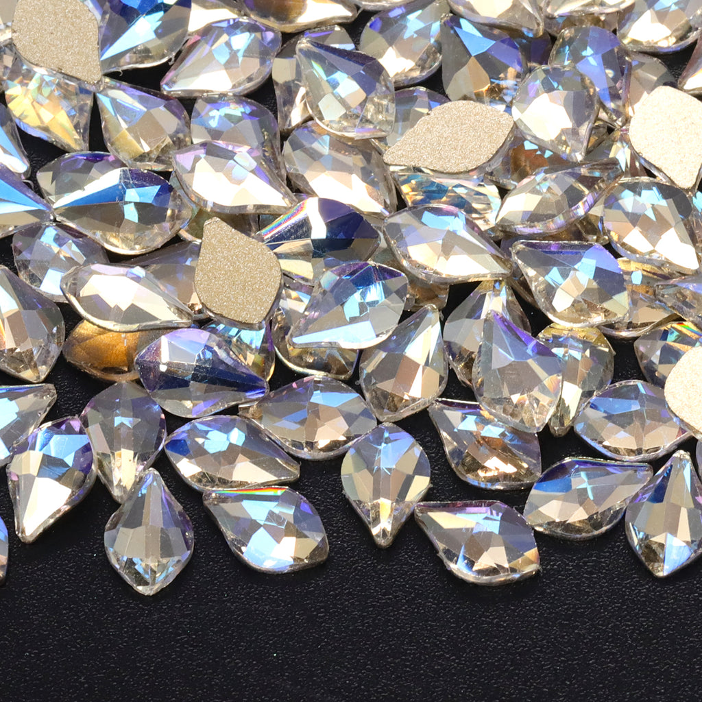 Maple leaves Shape Blue Moonlight Flat Back Fancy Rhinestones WholesaleRhinestone