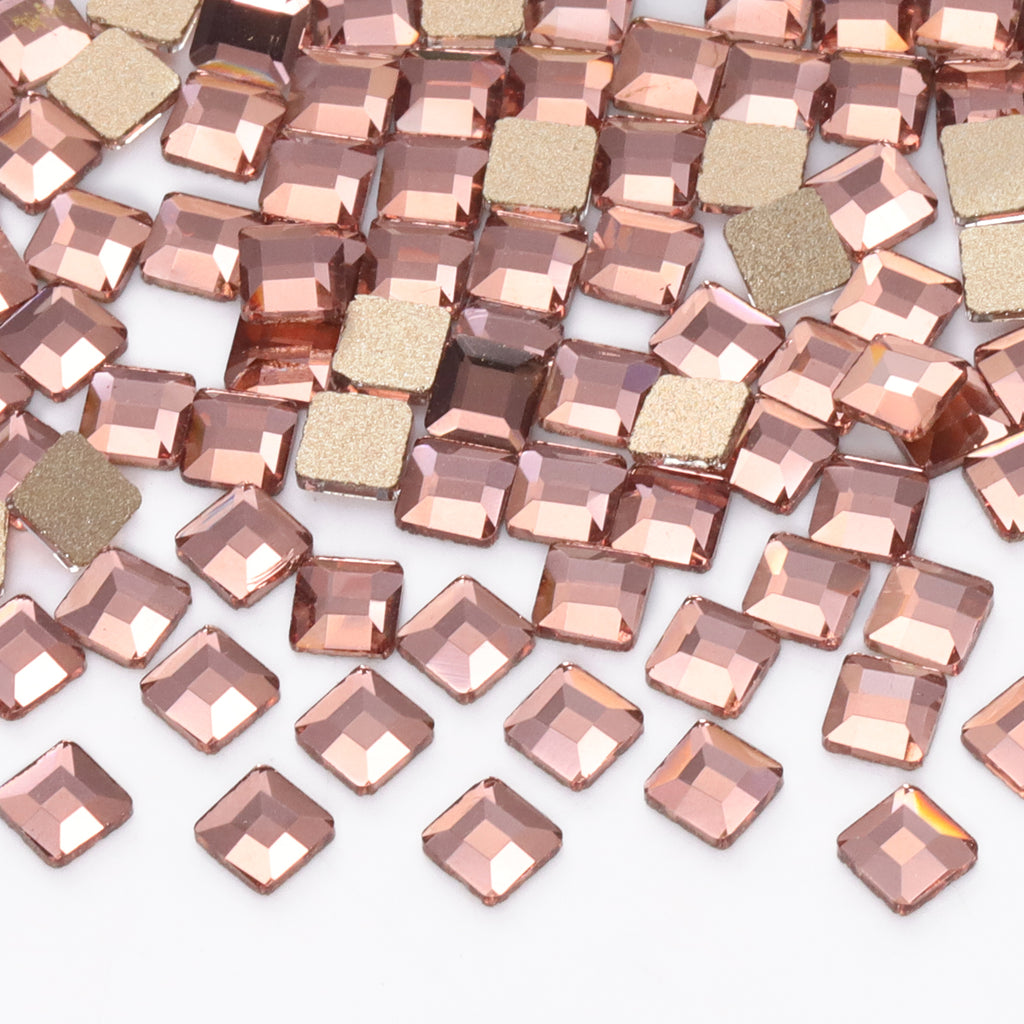 Square Shape Champagne Flat Back Fancy Rhinestones WholesaleRhinestone